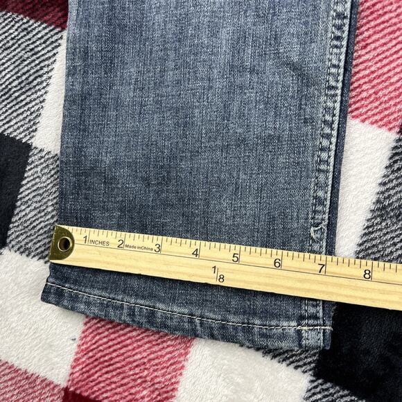 Wrangler Jeans Womens 29/7x34 Straight Leg Mid Rise Dark Wash 1009MWTMS - Picture 10 of 11
